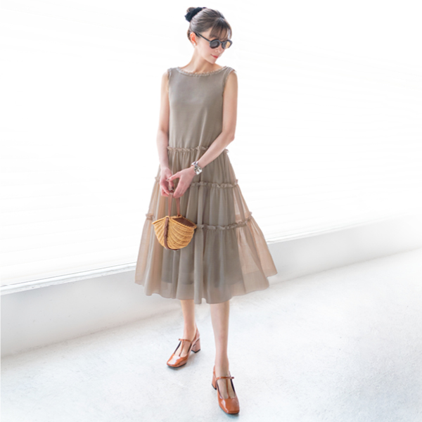 Dress "さらさら Millefeuille ミモレ"