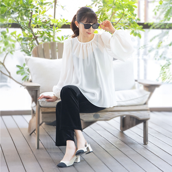 Sheer Puff Blouse
