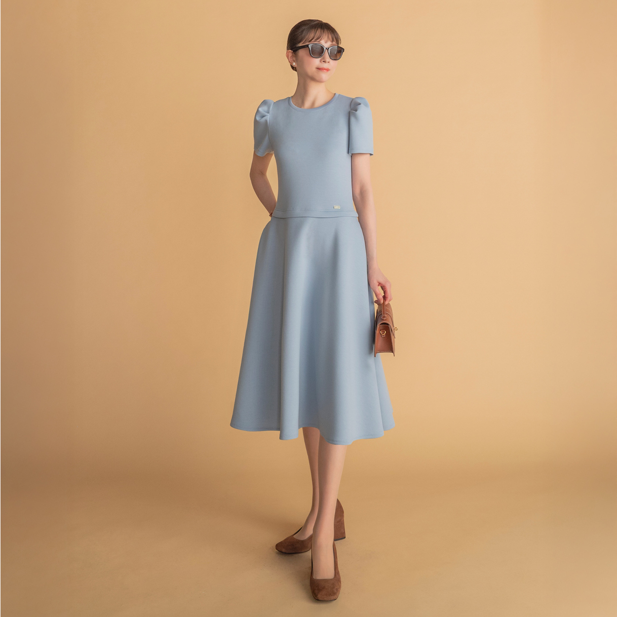 ジャージードレス “Airy Puff”