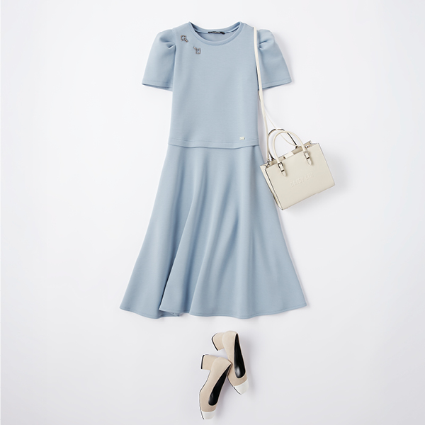 ジャージードレス “Airy Puff”