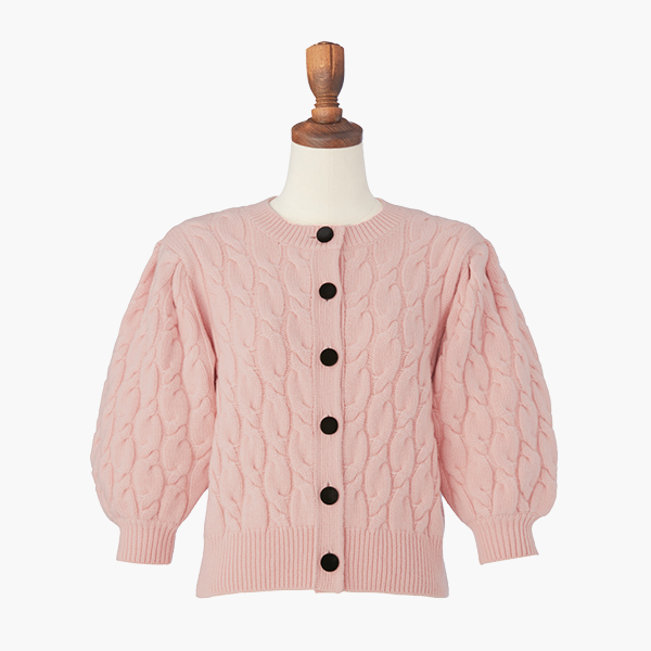 ふわとろ Cashmere Cardigan (Daisy Pink)