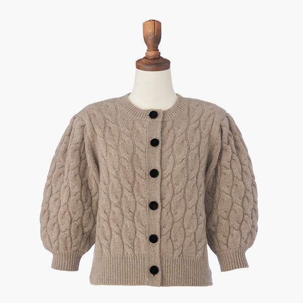 ふわとろ Cashmere Cardigan (Natural)