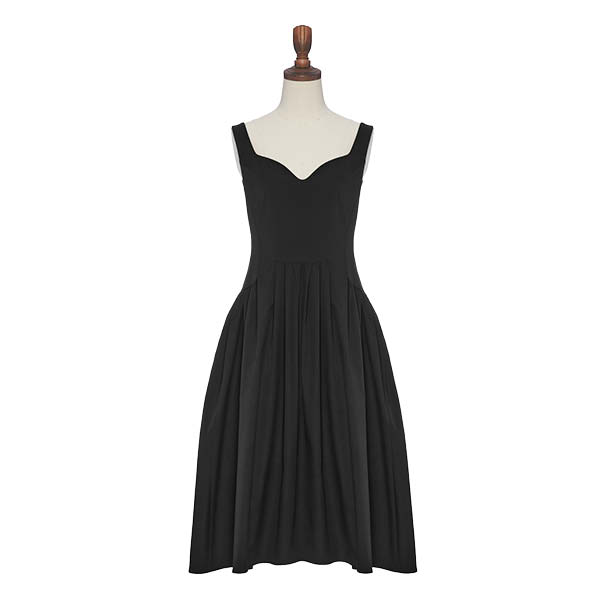 Black Dress "Dramatic Shape" (Black Black)