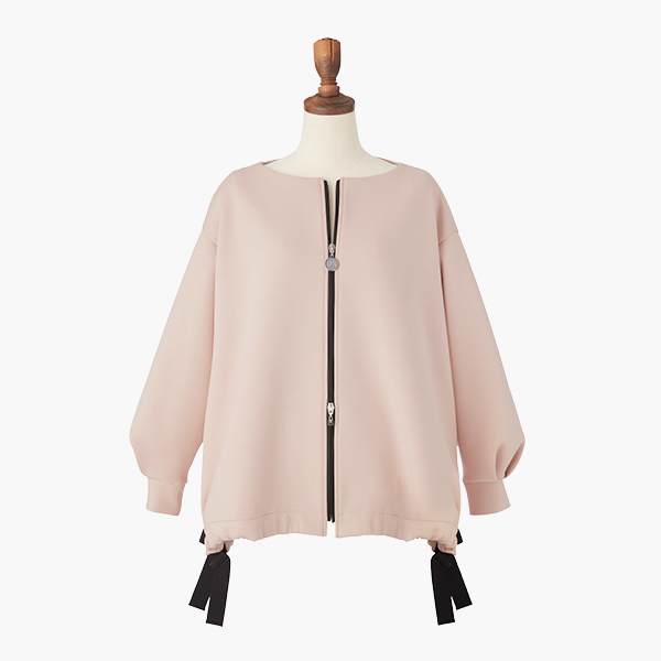 ミルフィーユ スウェット Long Blouson (Peach Pink)