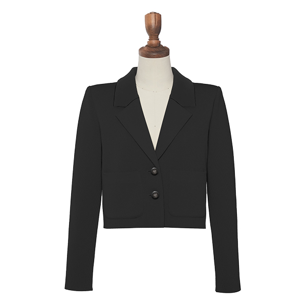 Effortless Knit Jacket(Black Black)