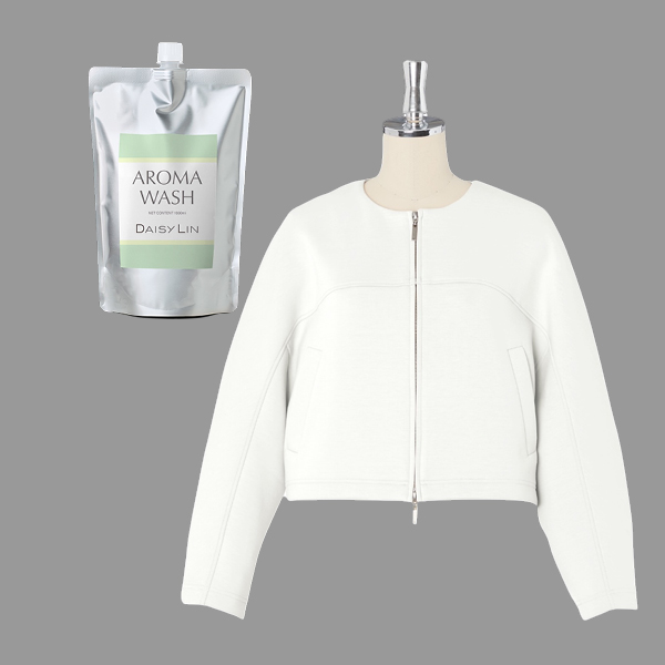 ミルフィーユ スウェット Stylish Blouson (Ivory)& DAISY LIN AROMA WASH Ⅱ 1L 詰替用