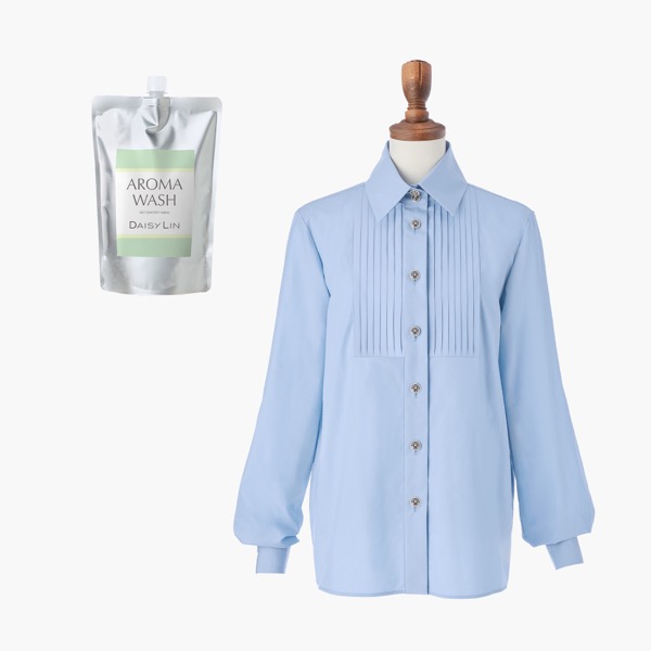 Lady Tuxedo Blouse (Saxe Blue) & DAISY LIN AROMA WASH Ⅱ 1L 詰替用