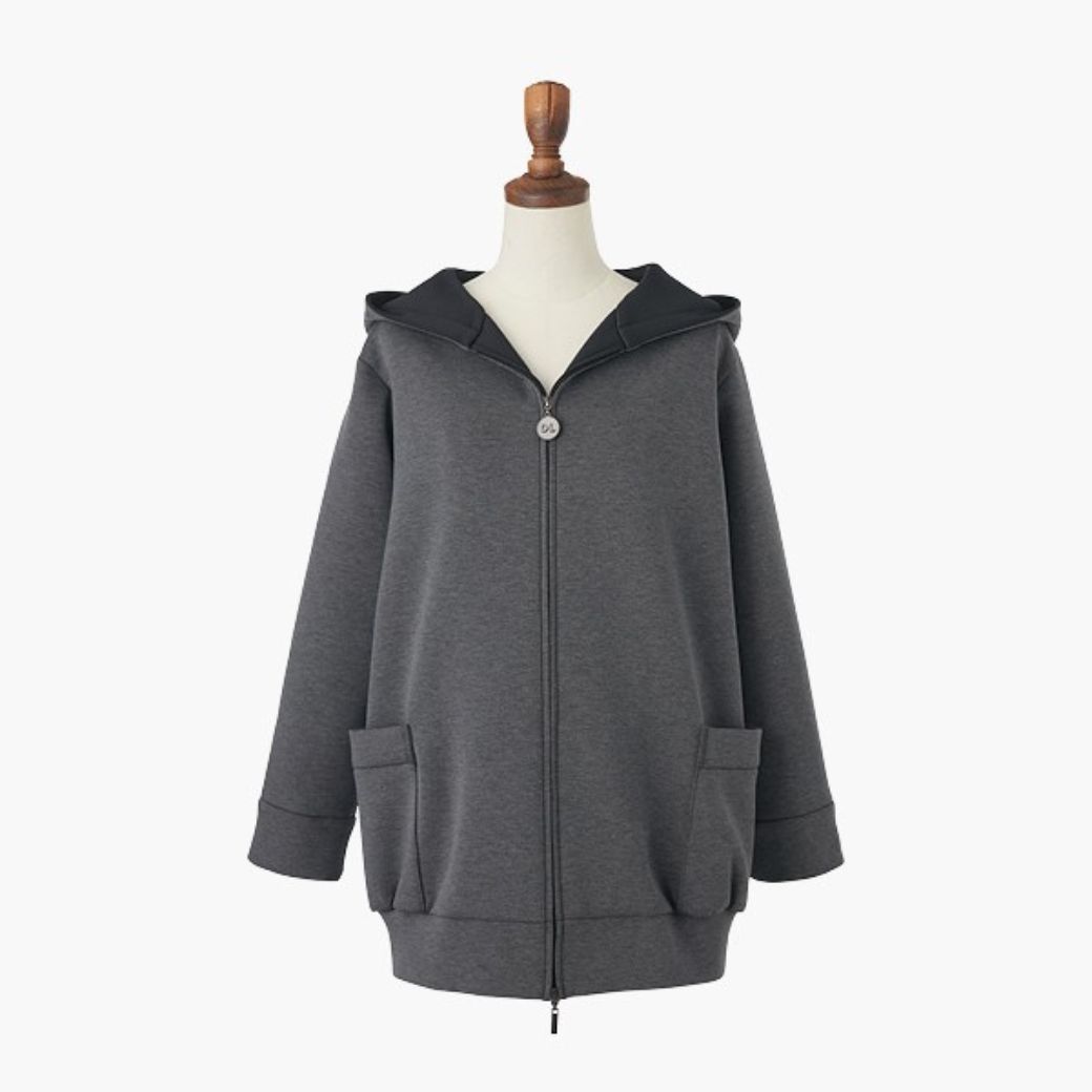 ミルフィーユ スウェット Long Parka (Rich Gray)