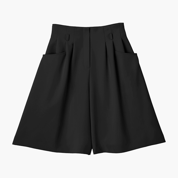 Pants "Flare Culottes II" (Black Black)