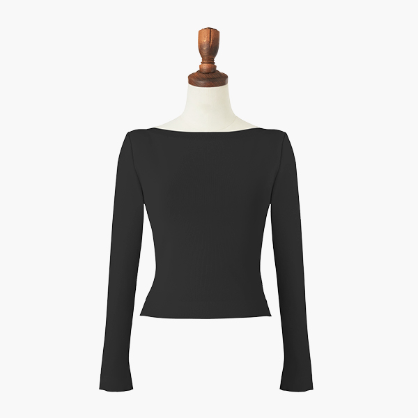 【Sample】 Knit Top "Prima Donna" (Black Black)