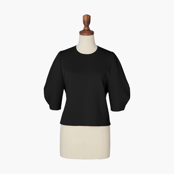 Top "Cocoon Knit" (Black Black)