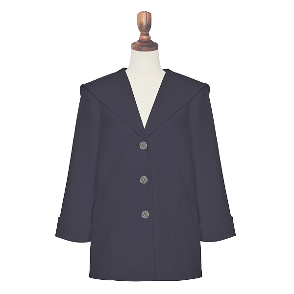Elegant Jersey Sailor Jacket(Midnight Blue)