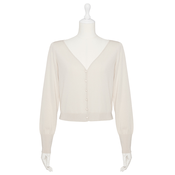 さらさら Knit "KOGAO Cardigan"(Powder Beige)