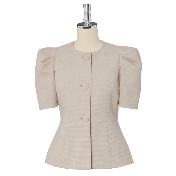Jacket “Lady Puff Tweed” (Powder Beige)