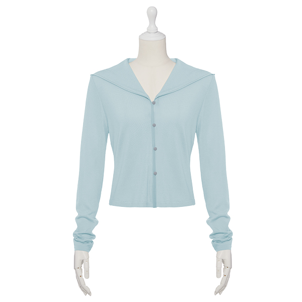 さらさら Knit “Cool Parka”(Baby Blue)