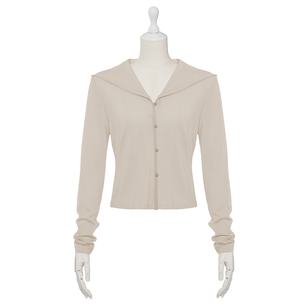 さらさら Knit “Cool Parka”(Powder Beige)