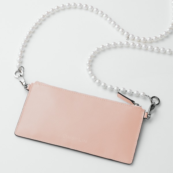Fortune Wallet Bag + Grace Pearl Strap (Daisy Pink)