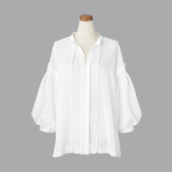 Blouse "Sheer Puff Puff" (White)