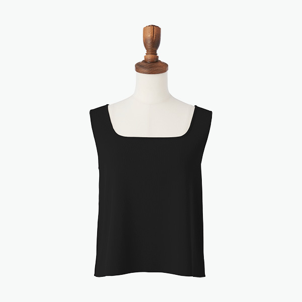 Knit Top"KOGAO TANK" (Black Black)