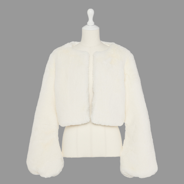 Love Fur Jacket “Cocoon Sleeve”(White)