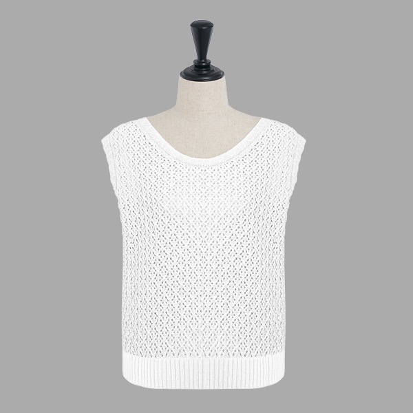 Knit Top “Lady Tank”  (White)