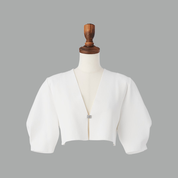 Cocoon Sleeve Cardigan (White)