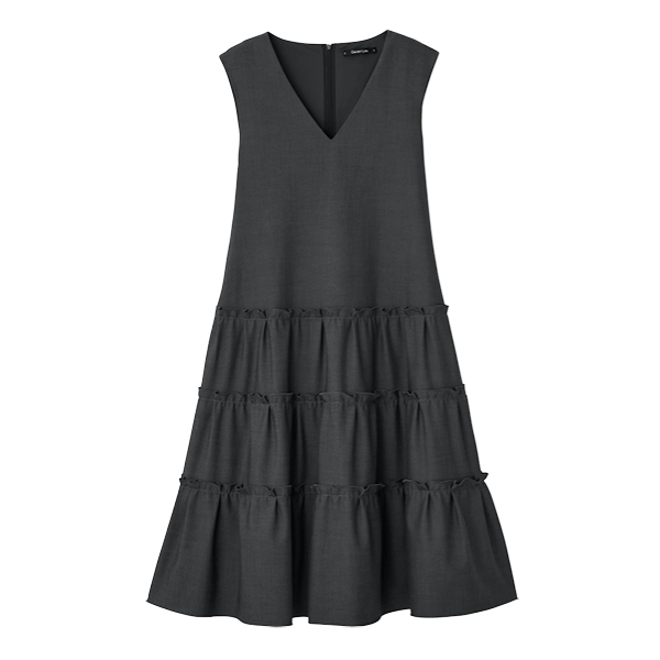 Dress "Millefeuille V Slim" (Rich Gray)