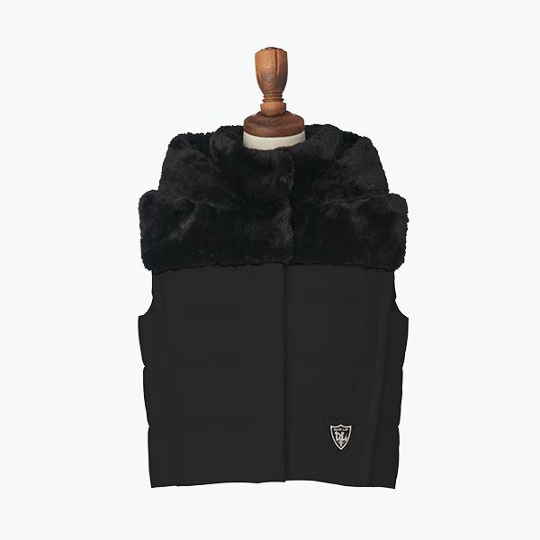 Love Fur Down Vest "Madison" (Black Black)