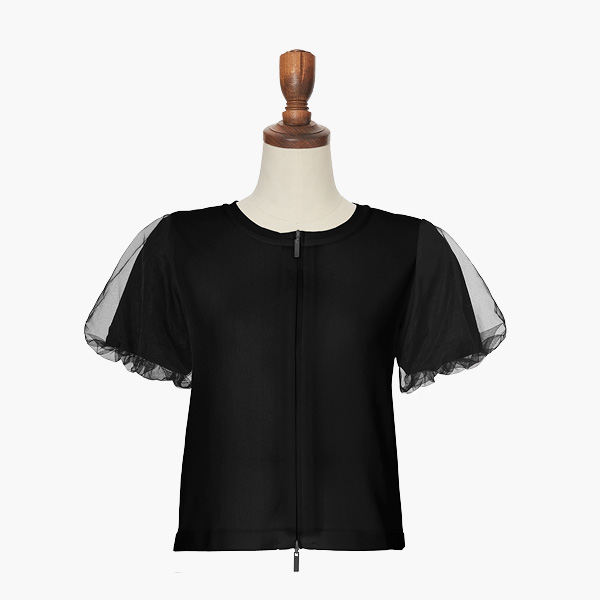 Cardigan "Daisy Puff Tulle" (Black Black)