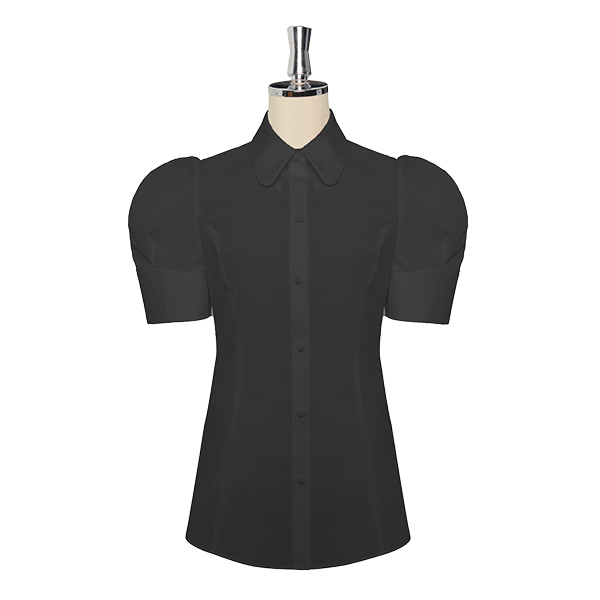 Blouse “Daisy Puff Sleeve” (Black Black)