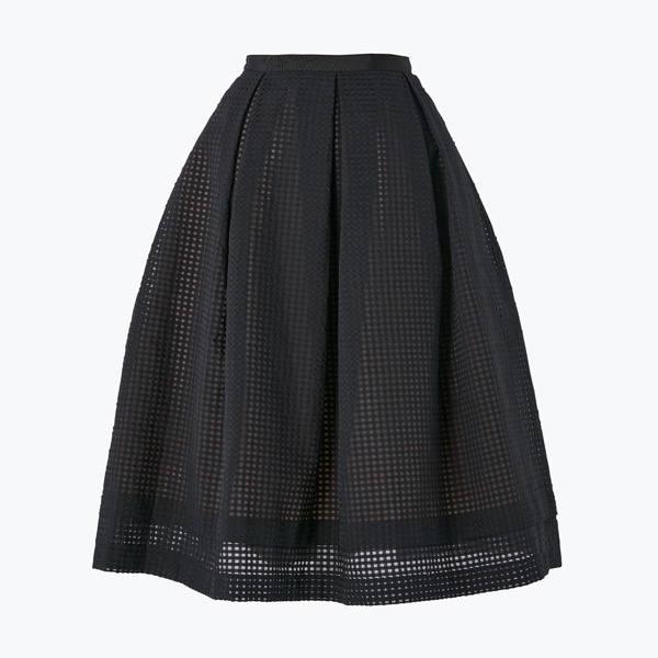 Washable Souffle Skirt (Black)