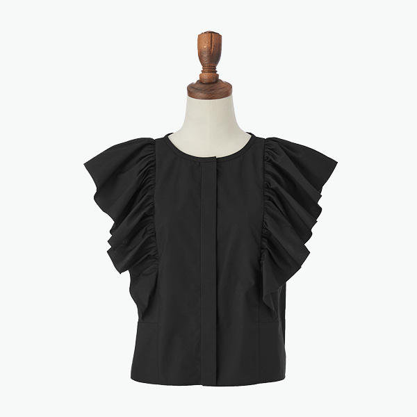 Blouse "Daisy Frill Frill" (Black)