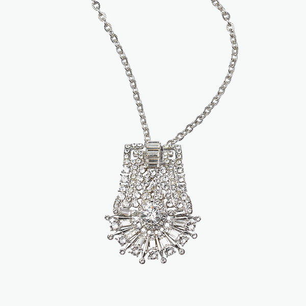 Brooch & Necklace "Diamond Sparkle" (Clear)