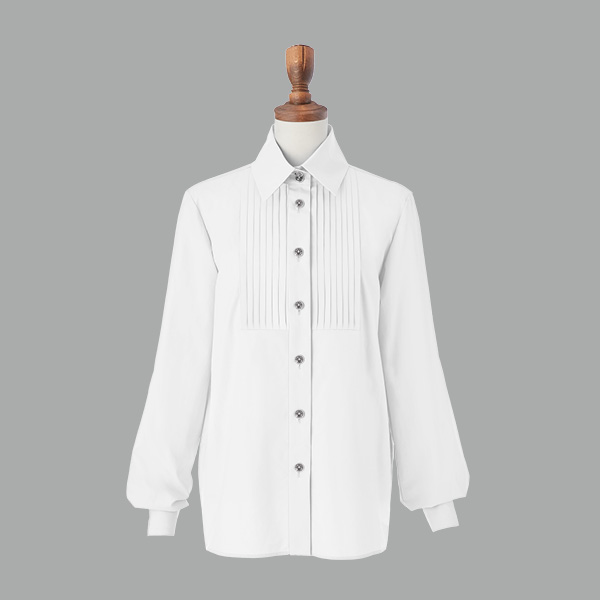 Lady Tuxedo Blouse (White)