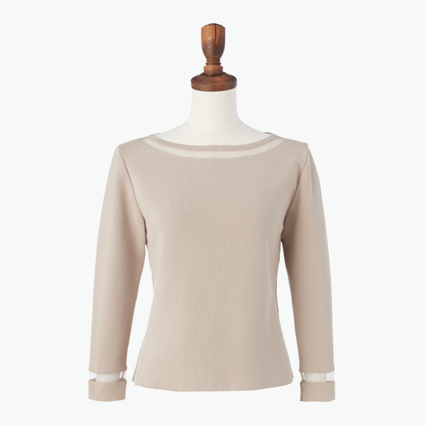 Knit Top "Cool Beauty" (Daisy Beige)