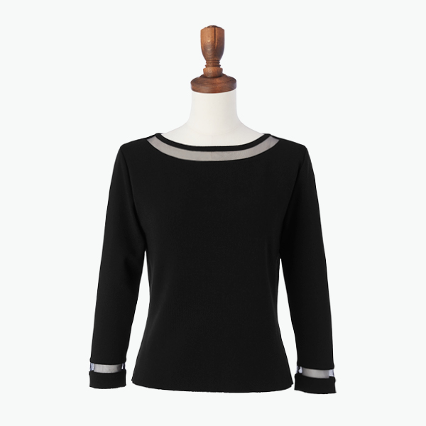 Knit Top "Cool Beauty" (Black Black)