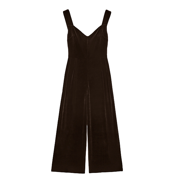 Daisy Velour Coco Jump Suit (Dark Brown)