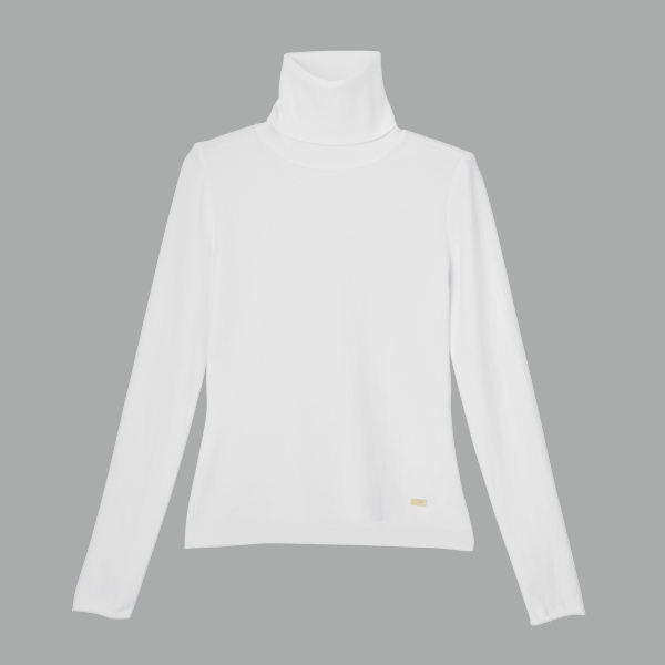 Washable Audrey High Neck (White)