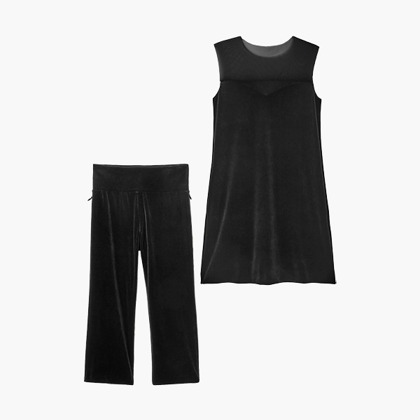 Tunic & Leggings "Audrey Slim" (Black Sheer)