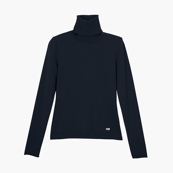 Washable  Audrey High Neck (Midnight Blue)