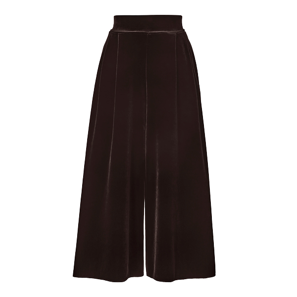 Cutie Hip Velour Pants II (Dark Brown)