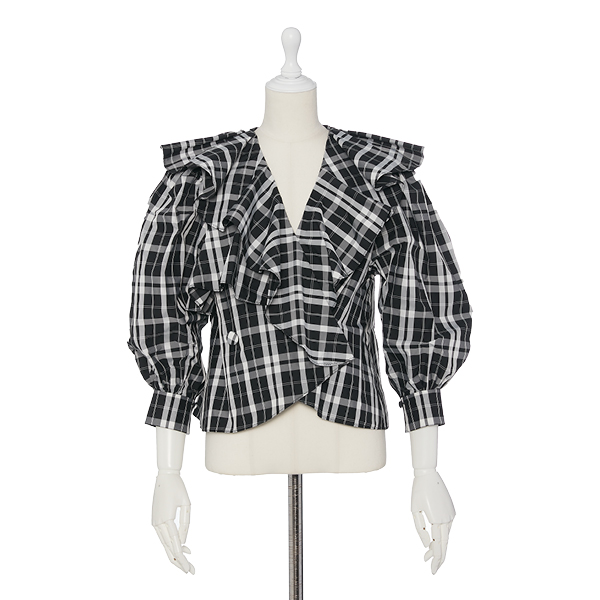 Graceful Blouse (Black × White)