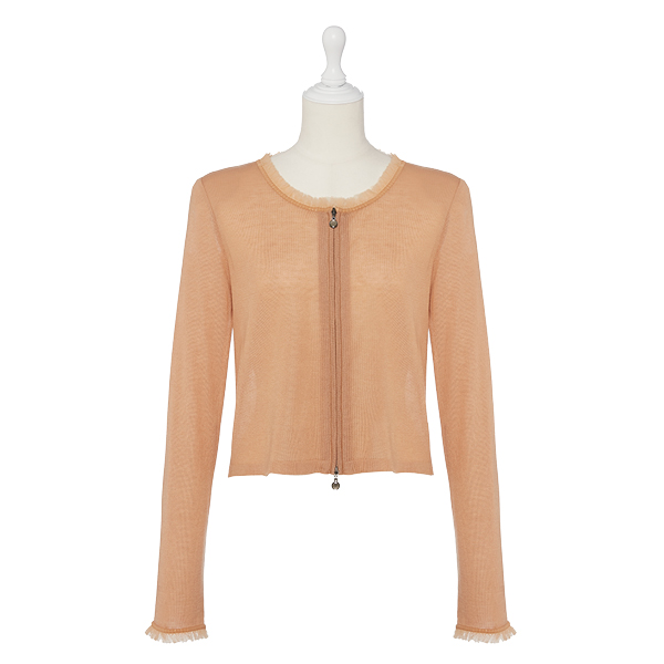 Super Light Cardigan “Tulle Symphony” (Terracotta)