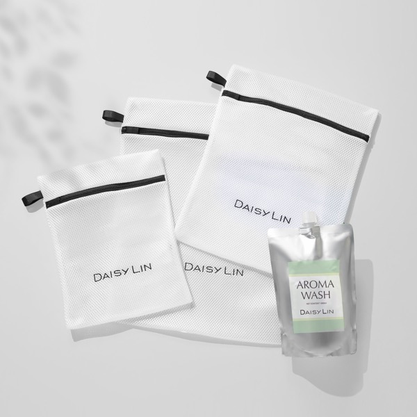 洗濯ネット3枚セット"FASHION LOVE NET" & DAISY LIN AROMA WASH Ⅱ 1L 詰替用