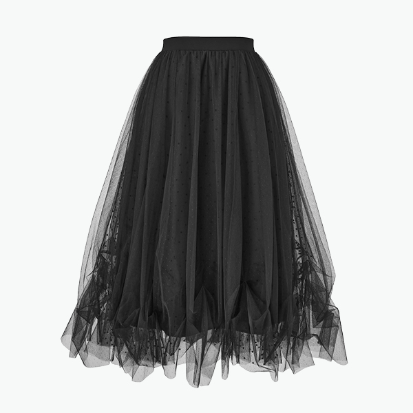 Skirt "Dot Tulle" (Black)