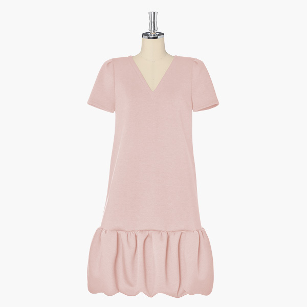 ミルフィーユ スウェット ジャージースフレドレス (Daisy Pink)