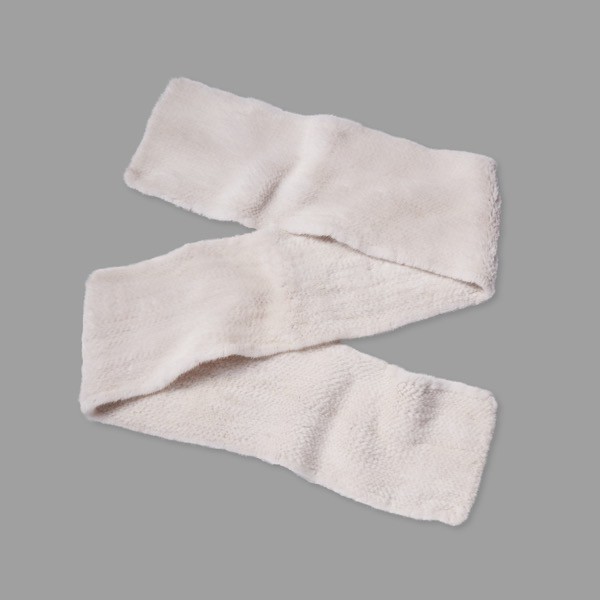 Daisy Fur-Knit Stole(Truffle White)