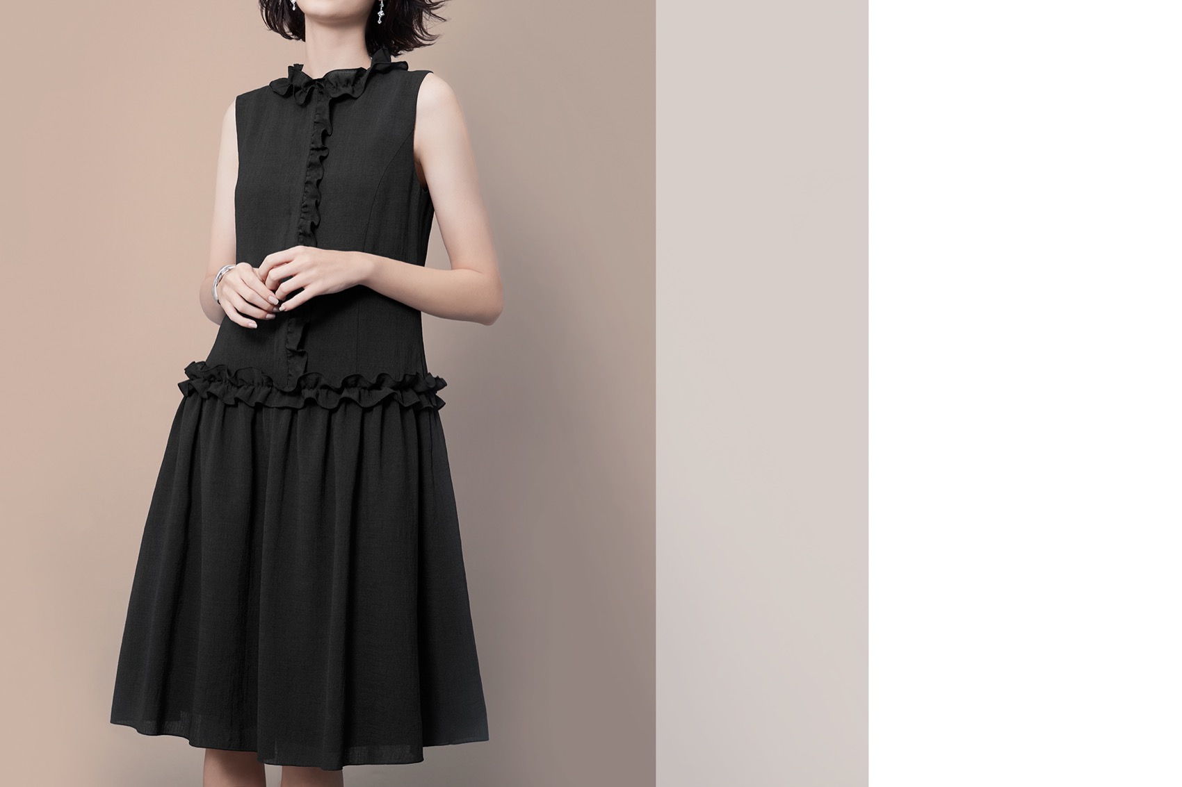 DAISY LIN | Official website and Online Boutique / Dress "Frill Lady" (Black)